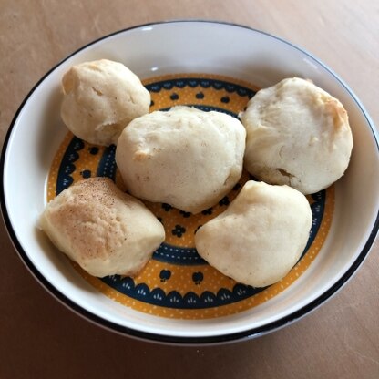 ほぼパンみたいな仕上がりになってしまいましたが、子どもは喜んで食べてくれました☆優しいお味でした！